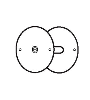 Doorware.com 1-1/2 Bore Hole Filler Plate, Don-Jo BF-178