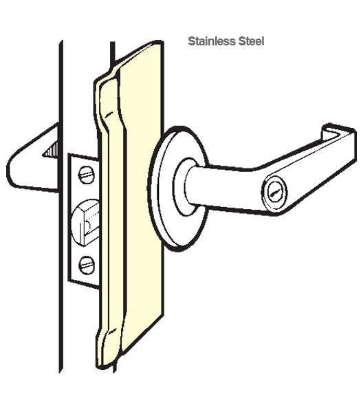 7 Inch Stainless Security Latch Guard Plate, Don-Jo BLP-107-630
