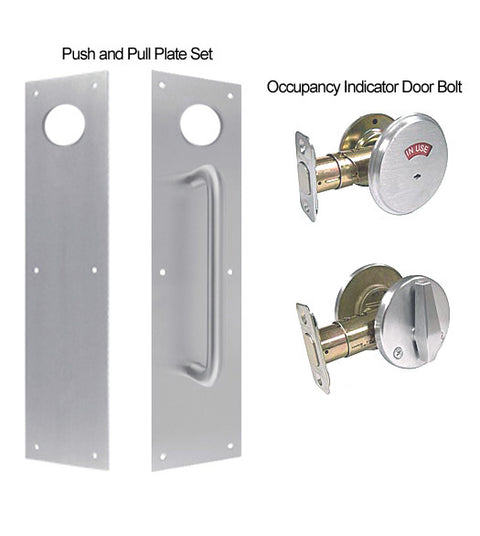 Restroom Handle Set with Occupancy Indicator