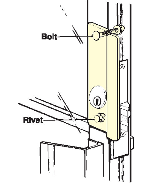 Storefront Door Security Latch Guard, Don-Jo GLP-307