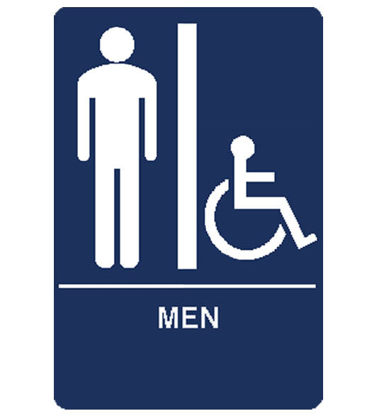 Men's Room Handicap Sign