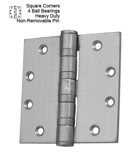 4-1/2 x 4-1/2 Extra Heavy Duty Non-Removable Pin Hinge