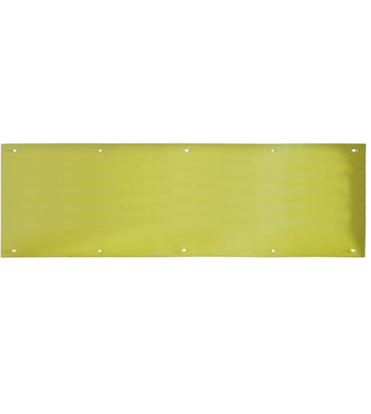 10 x 34 Inch Polished Brass Kickplate, Don-Jo KP-10x34-605