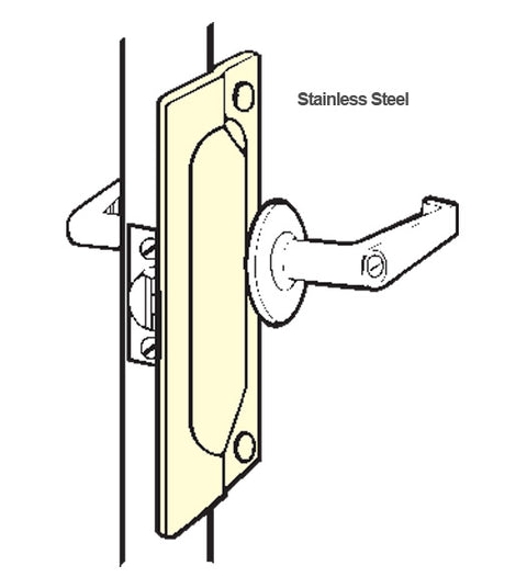 7 Inch Stainless Security Latch Guard Plate, Don-Jo LP-107-630
