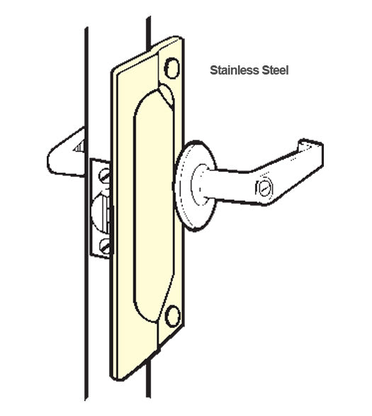 7 Inch Stainless Security Latch Guard Plate, Don-Jo LP-107-630