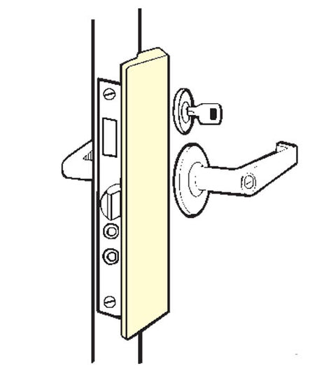 Outswinging Entry Door Slimline Latch Guard, Don-Jo LP-2878