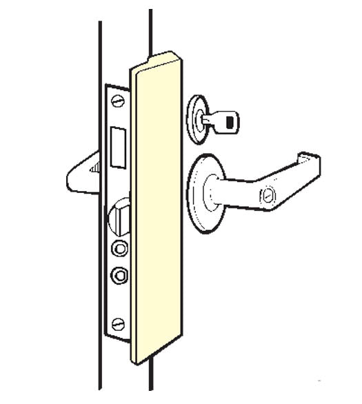 Outswinging Entry Door Slimline Latch Guard, Don-Jo LP-2878