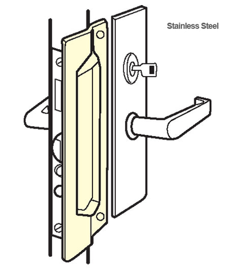 Outswing Door Stainless Steel Mortise Latch Guard, Don-Jo MLP-111-630