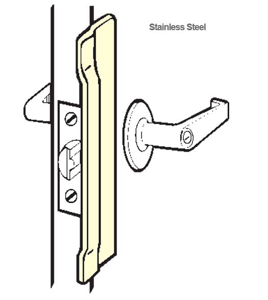 6 Inch Stainless Narrow Latch Guard Plate, Don-Jo NLP-106-630