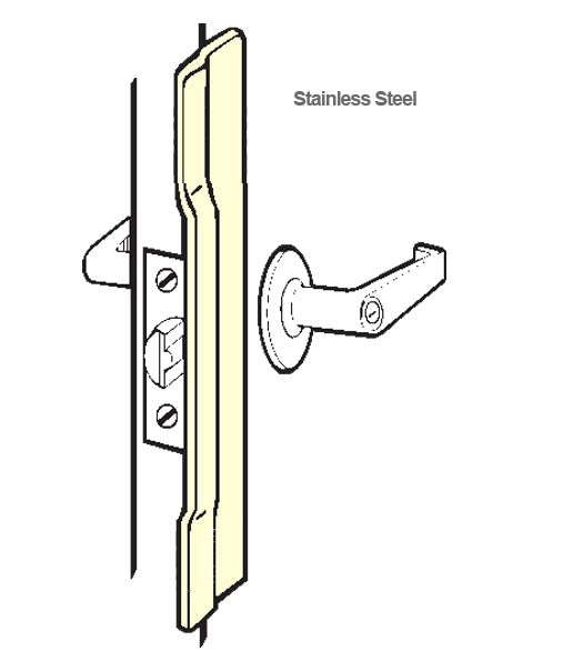 10 Inch Stainless Narrow Latch Guard Plate, Don-Jo NLP-110-630