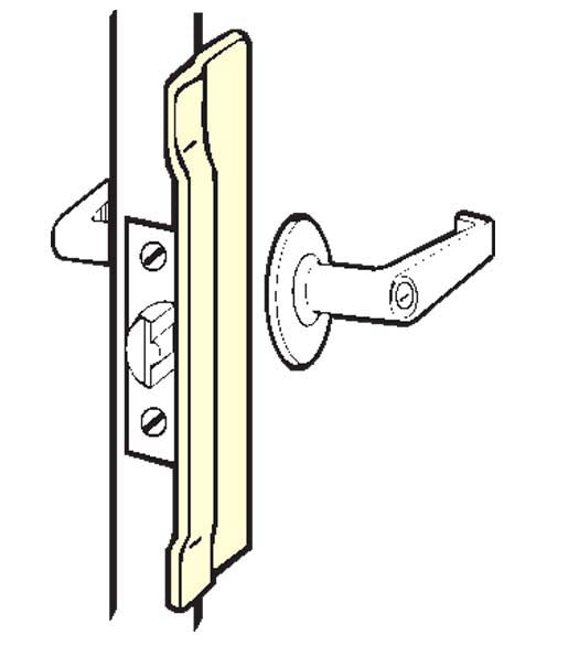 6 Inch Narrow Latch Guard Plate, Don-Jo NLP-206