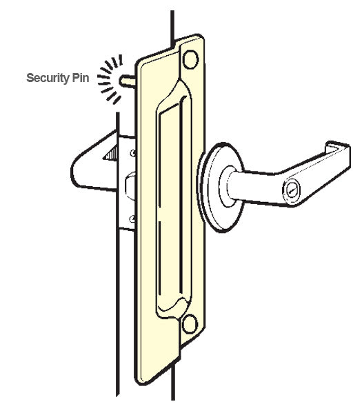 Outswing Door Security Pin Latch Guard, Don-Jo PLP-211