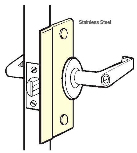 6 Inch Stainless Security Latch Plate, Don-Jo SLP-106-630