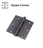 Doorware.com 3 1/2 x 3 1/2 Solid Brass Hinge, Ball Bearing Square Corners DSB35-R