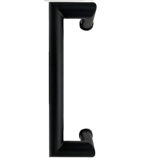 12 Inch Matte Black Revena Offset Door Pull