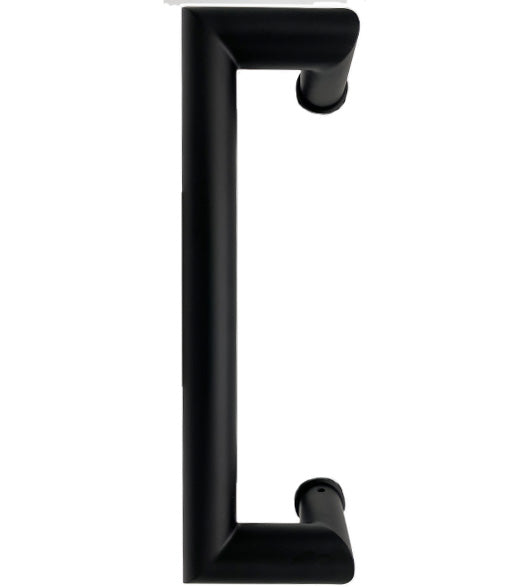 12 Inch Matte Black Revena Offset Door Pull