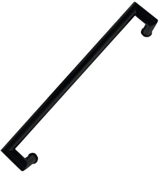 24 Inch Matte Black Revena Offset Door Pull