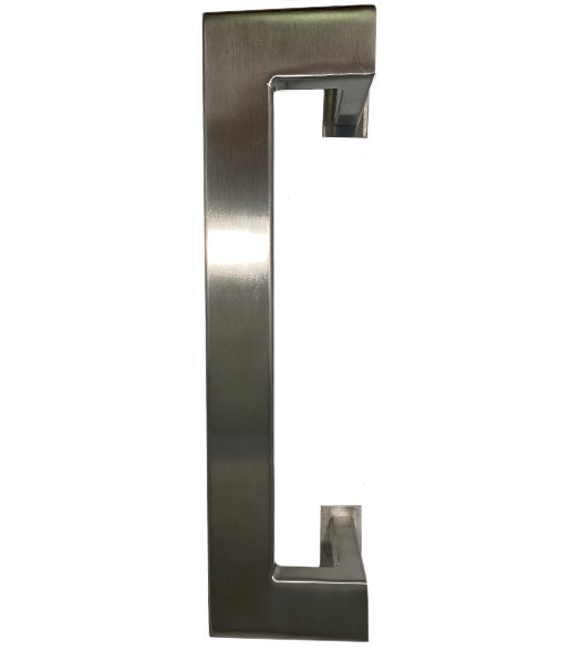 Offset 8 Inch Brushed Stainless Steel Door Pull
