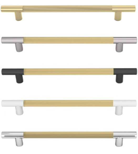 Customizable Ladder Pull with Satin Brass Grip, DWD-SHPRO316LPH-SB