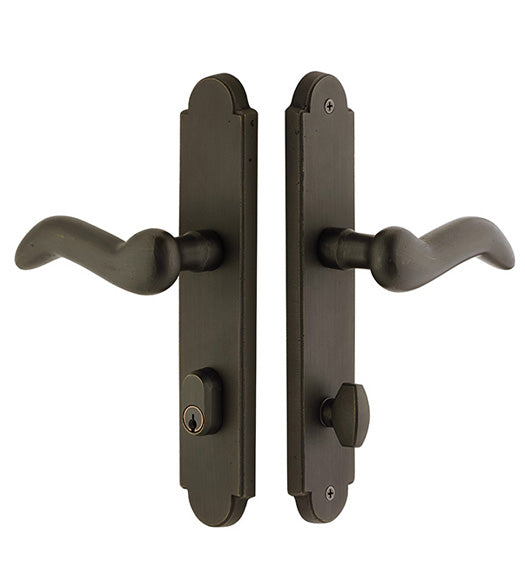 2 x 10 Sandcast Bronze Arched American Cylinder Multi-Point Trim, Emtek 1625