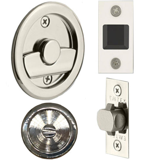 Privacy Round Tubular Pocket Door Set, Emtek 2145