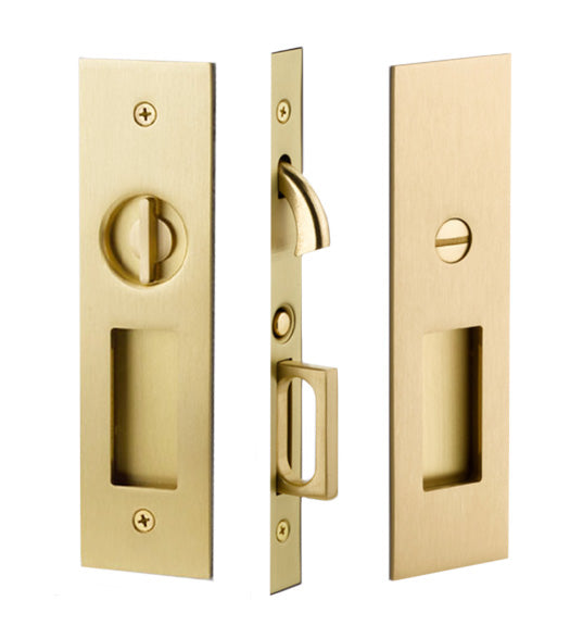 Narrow Rectangular Privacy Pocket Door Set, Emtek 2155