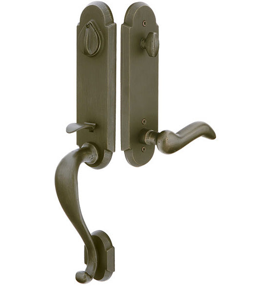 Arched Remington Sandcast Bronze Handleset, Emtek 451112