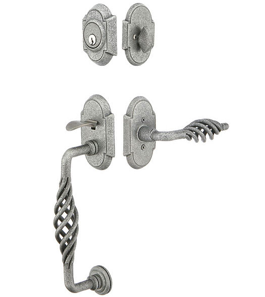Two Piece Lafayette Wrought Steel Handleset, Emtek 461212