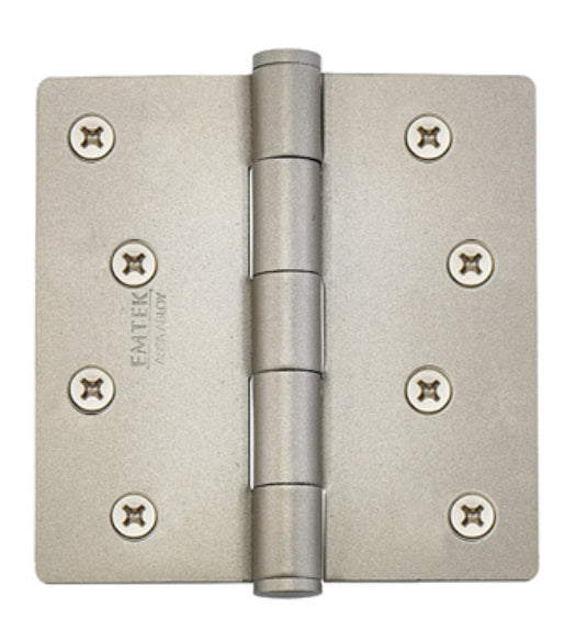 4 x 4 x 1/4 Radius Residential Steel Hinge, Pair, Emtek 91024
