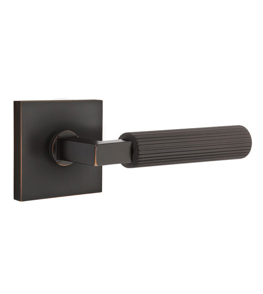 Reed Lever with Square Rose, Emtek 5050LSSK