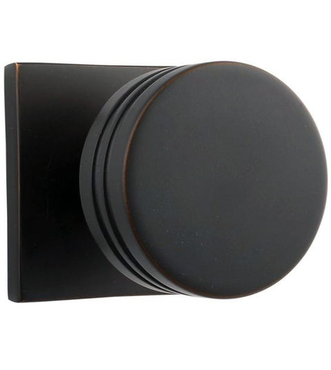 Bern Door Knob with Square Rosette, Emtek 5050BN
