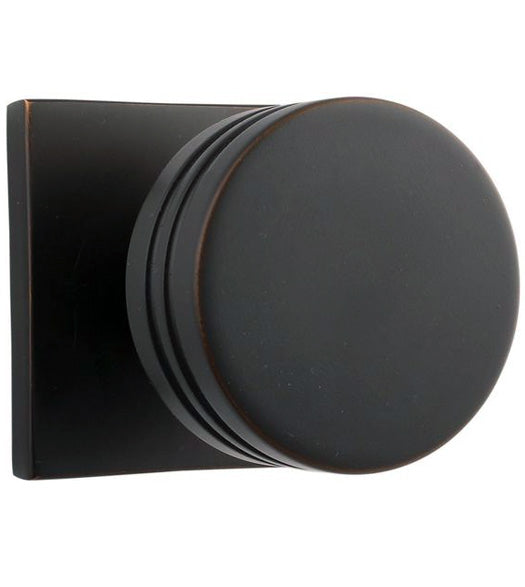 Bern Door Knob with Square Rosette, Emtek 5050BN