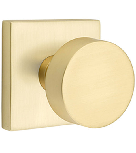 Round Knob with Square Rose, Emtek 5050ROU