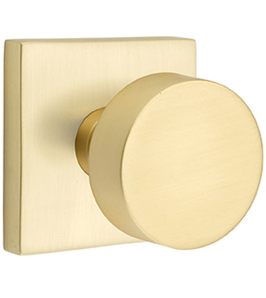 Round Knob with Square Rose, Emtek 5050ROU