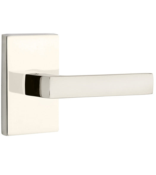 Modern Dumont Lever with Rectangular Rose, Emtek 5052DT