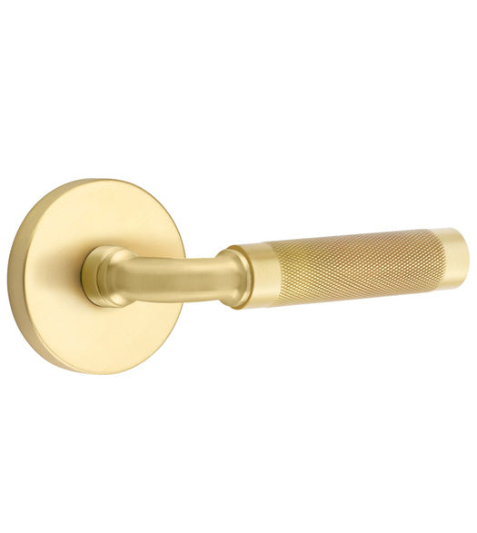 Knurled Lever with Round Rose, Emtek 5059RAKN