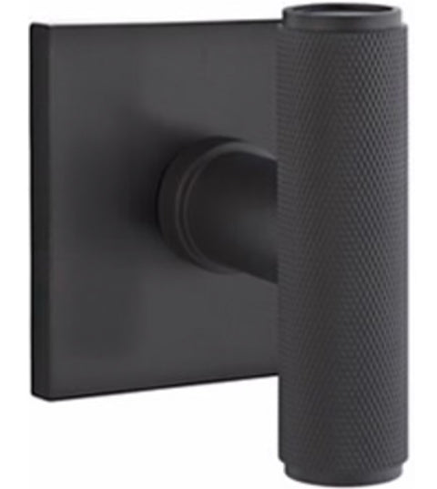 Knurled Ace Knob with Square Rose, Emtek 5050ACEKN