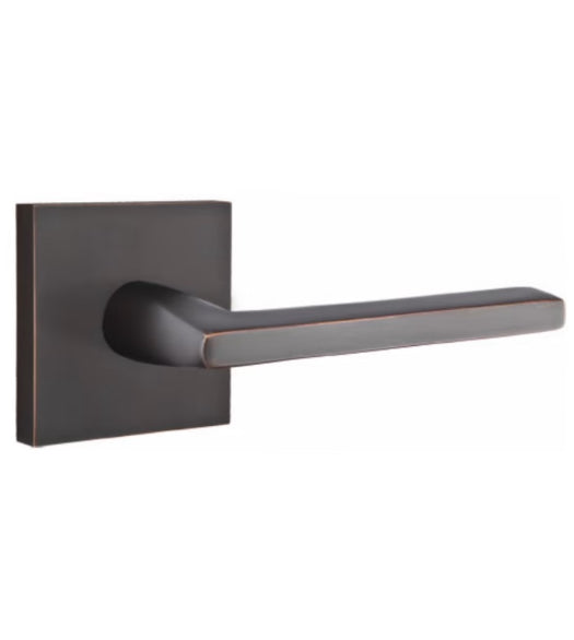 Helios Lever with Modern Square Rose, Emtek 5050HLO
