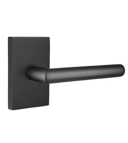 Stuttgart Lever with Modern Rectangular Rose, Emtek 5052STU