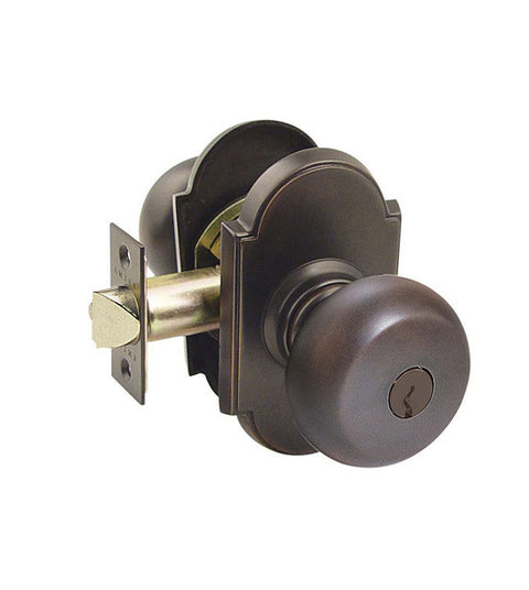 Keyed Providence Knobset with Arched Rosette, Emtek 5108P