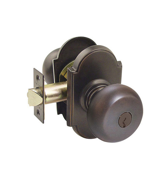 Keyed Providence Knobset with Arched Rosette, Emtek 5108P