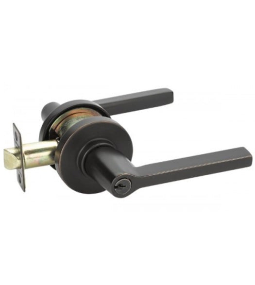 Keyed Helios Lever with Disk Rosette, Emtek 5115HLO