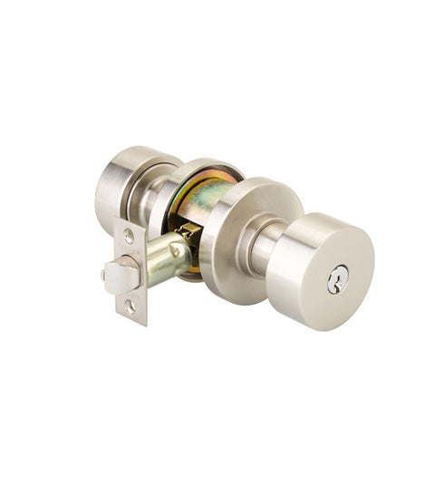 Modern Keyed Knob with Round Rosette, Emtek 5115ROU