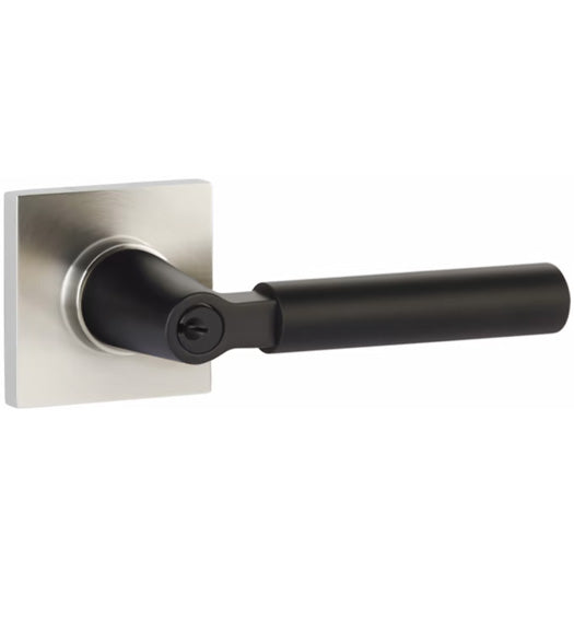 Select Smooth Key in Lever with Square Rose, Emtek 5122KLSSM
