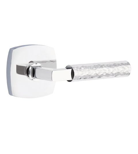 Hammered Lever with Urban Modern Rose, Emtek 5306LSHA