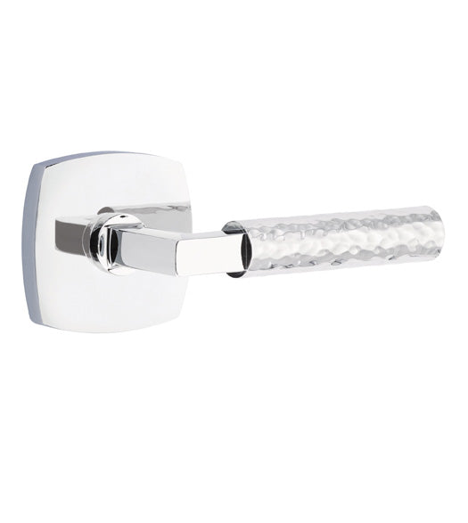Hammered Lever with Urban Modern Rose, Emtek 5306LSHA