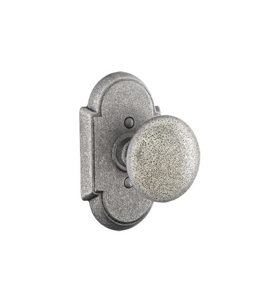 Wrought Steel Jamestown Knob with Arched Rose, Emtek 7051J