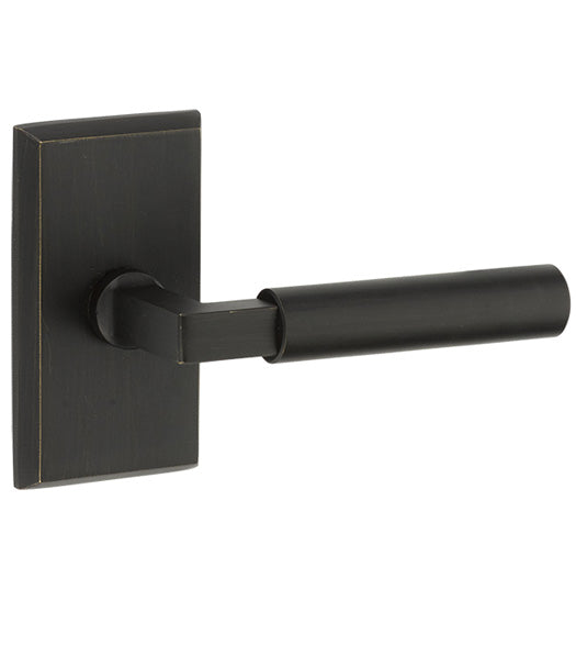Bryce Sandcast Bronze Lever with Rectangular Rose, Emtek 7054BR