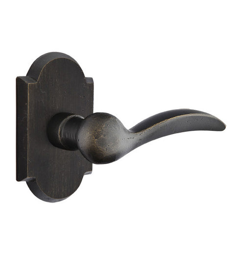 Durango Sandcast Bronze Leverset with Arched Rose, Emtek 7058D