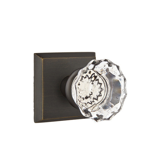 Astoria Knob with Square Rosette, Emtek 7061AS